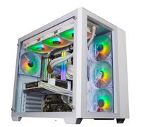 ionz Gaming PC - Desktop Computer, Ryzen 7 5800X, Dual RTX 4060, 16GB RAM, 1TB SSD, 360mm AIO Liquid Cooling, 600W PSU, WiFi, Windows 11, White - Dual Dynamic