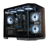 ionz Gaming PC - Desktop Computer, Ryzen 7 5800X, Nvidia RTX 5070 2X OC, 32GB RAM, 1TB NVMe SSD, 120mm AIO, 650W 80+ PSU, WiFi, Windows 11, Black - Apex Ember Wood Panel