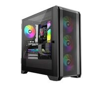 iONZ GE336F V2 XL - PC Gaming Case, Tempered Glass - Mid Tower, Airflow Front, EATX | Top I/O Type C Includes 4 ARGB and PWM Fans - Black (V2, New, Black)