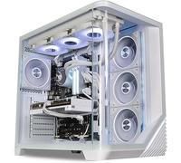 ionz Office Gaming PC, Ryzen 5 7600X, Nvidia RTX 5070 Ti 16GB OC, 32GB DDR5 RAM, 1TB NVMe SSD, 360MM AIO, Windows 11, 750W 80+ PSU - Venus Flow - White