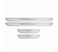 IONZS 4Pcs Stainless Steel Car Door Sill Protector Strips Kick Plates for Subaru Forester SK 5.Gen, Threshold Protective Film Threshold Edge Entry Guard Stickers,A/Silver