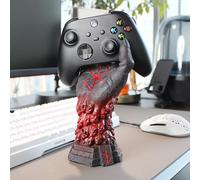 IOO6Z8SY Devil's Hand Design Stand: Headphone and Controller Holder, Red/Black Gradient, Resin, Ideal for PS5/Xbox, Gamer Decor