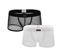 iooico Men's Boxer Briefs, Soft Mesh Underpants See-Through Air 1.1 Underwear M (192PBWXL)