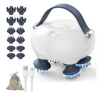 IOOKNA Electric Head Massager Scalp Tangle Resistant Design, 3 Massage Speed, Portable Scalp Massager, Hair Massagers with 12 Detachable Claws A Ideal Gift for Your Wife, Mom, Husband, Dad