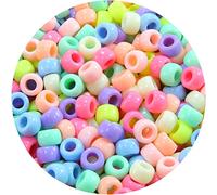 1000 Macaron Candy Pony Beads, Beads for Crafts, Hair Beads, Beading Supplies, Beads for Jewelry Making