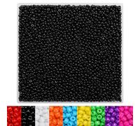 IOOLEEM Black Seed Beads, 4000+pcs 3mm Glass Beads, Ideal for Jewelry Making, Perfect for Bracelets