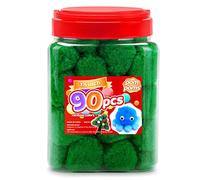 IOOLEEM Large Pom Poms, 1.5 inch(4cm), 90pcs Green Pom Poms, Large Size, Pom Poms for Arts and Crafts, Pom Pom Balls, Craft Supplies.
