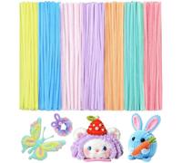 IOOLEEM Macaron Pipe Cleaners, Chenille Stems for Flower DIY Crafts and Party Decors, Art and Craft Supplies.