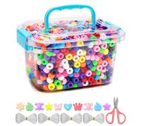 IOOLEEM Multi-Colored Bulk Pony Beads - 1000pcs Kit for Friendship Bracelets & Jewelry Making, Easy Storage