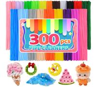 IOOLEEM Pipe Cleaners, 300pcs 20 Colors, Chenille Stems for DIY Crafts and Party Decors, Art and Craft Supplies.