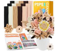 IOOLEEM Pipe Cleaners, 480pcs Brown, Flower Making, Arts and Craft Supplies, Ideas for Art Project Activity.