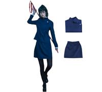 IOPBOT Anime JJK Jujutsu Zenin Maki Cosplay Costume Girls Women Japanese School Uniform Skirt Mai Dress Halloween Outfit (blue 01, X-Large)