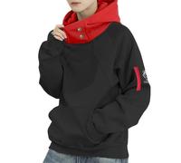 IOPBOT Unisex Anime Hoodie Cosplay Costume Men Black 3D Novelty Hooded Sweatshirt Pullover Jacket Outerwear Coat for Women (L-Black)