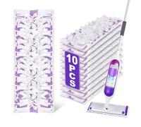 IOPRETTY Disposable Mop Pads for Spray Mop - 10 Pack Wet Dry Pad Refills for Hardwood Tile Wood Multi-Surface Floor Cleaning - Mopping Replacement for Swiffer Powermop Home Kichen