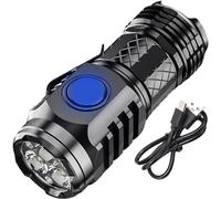 Three-Eyed Monster Mini Flashlight, Ultra Bright Portable Small LED Flashlight, Super Bright Mini Torch, Rechargeable Flashlights High Lumens Flash Light