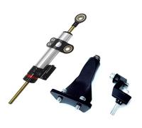 IORQWEW moto steering damper Compatible With For YZFR3 2019 2020 2021 For R3 2022 Motorcycle Stabilizer Steering Damper Mounting Bracket Support Kit Universal(Silver1)