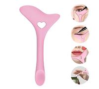 IOSPKKIO® Eyeliner Stencils Wing Tips Silicone Eyeliner Aid Multifunction Lipstick Face Cream Reusable Silicone Eyeliner Tool (Pink)