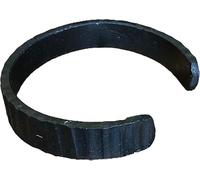 IOTC ARMOURY Hand-Forged Medieval Steel Cuff Bracelet - Handcrafted Textured Blackened Iron Bangle, Rustic Minimalist Viking Jewelry, Unisex Medieval Jewellery