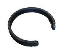 IOTC ARMOURY Hand-Forged Medieval Steel Cuff Bracelet - Textured Blackened Iron Bangle, Rustic Minimalist Viking Jewelry, Unisex Forged Metal Wristband
