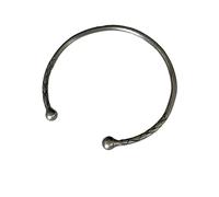 IOTC ARMOURY Hand Froged Viking Iron Torc - Medieval Viking Norse Necklace - Viking Iron Jewellery - Silver