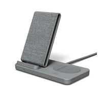 iOttie iON Wireless Duo 10W Stand + 5W Pad Qi-Certified Charger | MADE FOR GOOGLE | Compatible with Google & Pixel Models | Includes Power Cable & Adapter | Dark Grey