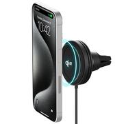 iOttie Velox Qi2 Mini Wireless Charging Car Mount - MagSafe Compatible Air Vent Phone Mount with 15W Charging for Qi2-enabled Smartphones Including iPhone 12, 13, 14, 15 and 16. Car Charger Included.