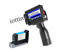 iottim Upgraded Handheld Inkjet Printer, Inkjet Printer for Text QRCode Barcode Date and Time, Batch Number Logo, Printing on Metal, Wood,