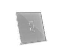 iotty E1 PLUS Smart Wi-Fi Switch for Lights and Gates, works with Google Home/Alexa/Siri/IFTTT, remote control, iOS/Android App, Backlit Glass Touch Plate, Temperature and Brightness Sensors, Grey