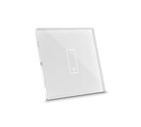 iotty E1 PLUS Smart Wi-Fi Switch for Lights and Gates, works with Google Home/Alexa/Siri/IFTTT, remote control, iOS/Android App, Backlit Glass Touch Plate, Temperature and Brightness Sensors, White