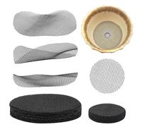 IOUALEY 100 Pcs Flower Pot Hole Mesh Pad, Rounds Plant Drainage Screens Gasket, Plastic Drainage Hole Pot Bonsai Mesh, Bonsai Bottom Grid Mat, Keep Soil from Flowing Away (2 inch & 4 inch)