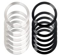 IOUALEY 12 Pack Magnetic Wireless Charger Universal Metal Rings Compatible with MagSafe, Universal Ultra Thin Rings Sticker Compatible with iPhone 17 16 Pro Mini Max Galaxy S21 Car Charger, 2 Colors