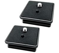 IOUALEY 2 Pack 41mm Tripod Quick Release Plate, Compatible with Sunpak Kalimar Zomei Tripod, Black, Camera Mounting Adapter