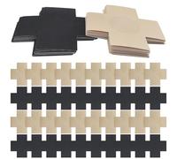 IOUALEY 20 Pairs Cross Shape Nipple Covers, Disposable Satin Breast Covers, X-Shaped Self Adhesive Bra Pasties Stickers Breast Stickers (Black+Nude)
