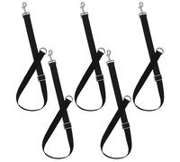 IOUALEY 5 Pcs Horse Bucket Strap Hangers, Horse Suppliers Adjustable Nylon Straps up to 700 lbs, Bucket Hanger Use for Hay Nets Water Buckets Horse Outdoor Feeder, Adjustable 26 to 46 in (Black)