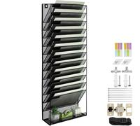 IOUGDSEC 13 Tier A4 Mesh Hanging Wall File Holder Magazine Document Holder Mail Organiser Magazine Storage Rack,Durable Metal Mesh Filing Storage Letter Trays Desktop File Organizer