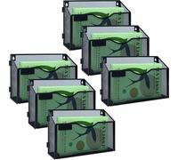 IOUGDSEC 6 Packs 1 Tier A4 Mesh in Tray Hanging Wall File Holder Magazine Document Holder Mail Organiser Magazine Storage Rack,Durable Metal Mesh Filing Storage, Black