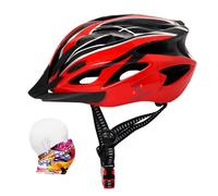 ioutdoor Bike Helmet Adult, Mountain Cycle Helmets Ladies, With Visor Adjustable Size 56-62CM Large Lightweight 18 Vents Bicycle Cycling for Teenagers Women Men Kids 8-12 Years Old (Red Black)