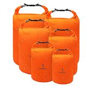 ioutdoor Dry Bag Set 2L + 5L + 10L + 20L+ 40L+ 70L Waterproof Small Lightweight Dry Bags for Paddle Board Kayaking Swimming Fishing Camping Hiking Home Storage(Orange)