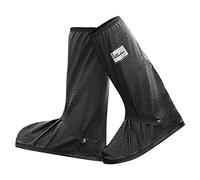 ioutdoor Rain Shoe Covers with Reflectors,Reusable and Foldable Waterproof Boot Covers,Non-Slip Shoes Cover PVC Feet Gaiters for Rainy Snowy Mudy Road (L-Black)
