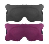 Iouyjiu 3D Contoured Sleep, Ultra Soft Eye Cup, Pressure Comfort, Breathable Molded Blindfold, Light Blocking Design Ideal for Travel, Naps, and Flights, 1x