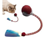 Iouyjiu Automatic Cat Toy, Automatic Smart Ball for Cat with Elastic Net Tail - Electric Games for Kitten Exercise Kittens Scratching Post Indoor Floor