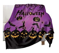 Iouyjiu Autumn Blanket, Cuddly Blanket, Plush Blanket for Sofa, Armchair, Cinema, Reading, Outdoor Events, Parties, Halloween, Camping