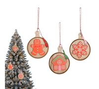 Iouyjiu Christmas Tree Decorations | Gingerbread Snowflake Pendant - Christmas Tree Ornament - for Living Room Holiday Home Wall Indoor Outdoor