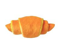 Iouyjiu Dog Enrichment Toy, Plush Snuffle Croissant, Interactive Nose Work Puzzle, Soft Bite-Resistant Fabric 1 Pack, Ideal for Small and Medium Dogs Indoor Outdoor, 35g Orange