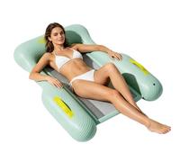Iouyjiu Floating Chair for Pool | Folding Mesh Base Raft Mat,Three-sided Support Anti-tip Pool Float Lounger - for Adult Men Women Youth Child Tanning Swimming Water Game Summer Beach River Party Pond