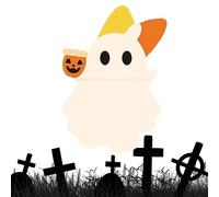 Iouyjiu Ghost Decor, Halloween Phone Doll, Peel and Stick Miniature Decor for All Models of Mobile Phones Collectible Indoor Outdoor House Home Table Display