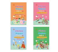 Iouyjiu Magic Writing Book for Kids - Reusable Grooved Workbooks, Magic Grooved Practice Copybook, for Office, Learn to Write, Children, Kindergarten, Preschool, Tracing Letter