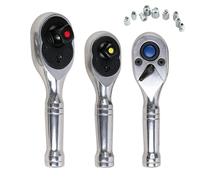 Iouyjiu Small Ratchet Set - Reversible 72-Tooth Chrome Vanadium Steel Mechanic Tool | Mini Ratchet Handle | for Mechanical Component Assembly Automotive Repair