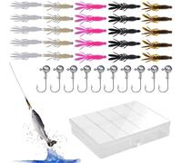 Iouyjiu Soft Lures | Artificial Baits for Trout, Realistic Lure and Lead Hook for Trout Bass Salmon Catfish Pike Marigane Freshwater Lake Stream