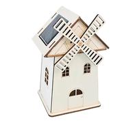 Iouyjiu Solar House Model Kit, Solar Model Construction Craft Kit, Table Decorations, Learning Games STEM Toys for Creative Crafts Teaching Exhibitions